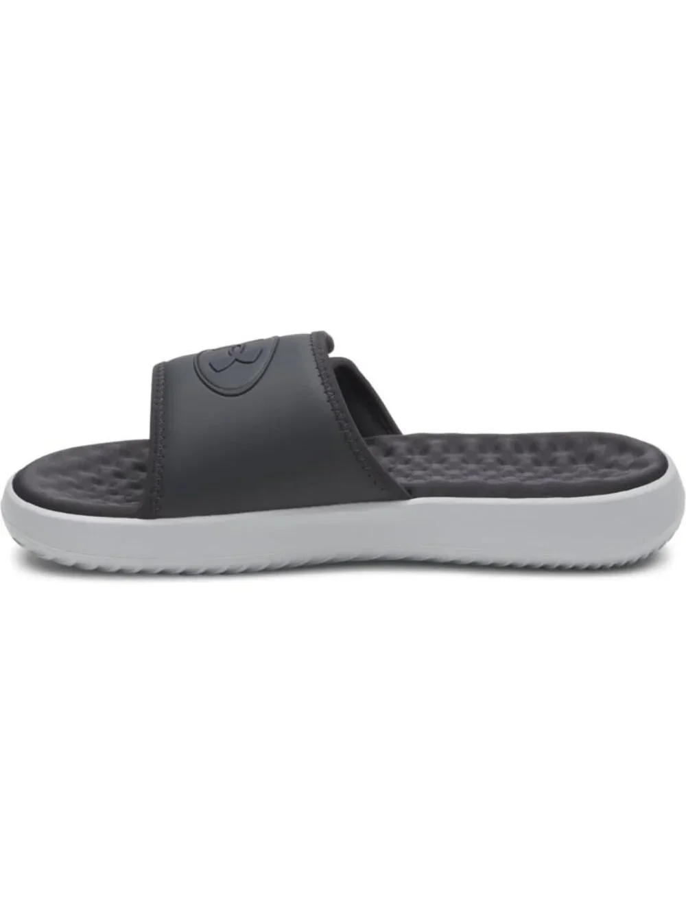 Men's Black Solid Ignite Pro Slide Comfort Soft Rubber Slip On Flat Sandal Shoes